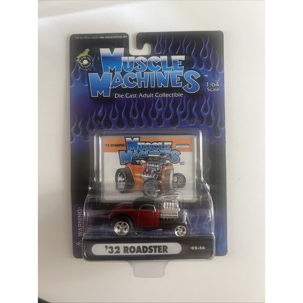 Muscle Machines - 1/64 Scale - '32 Roadster - Red - NIB